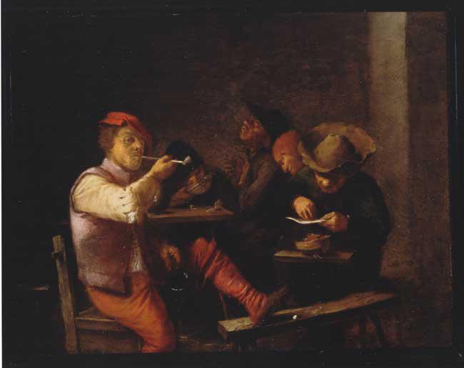 Adriaen Brouwer Smokers in an Inn. Germany oil painting art